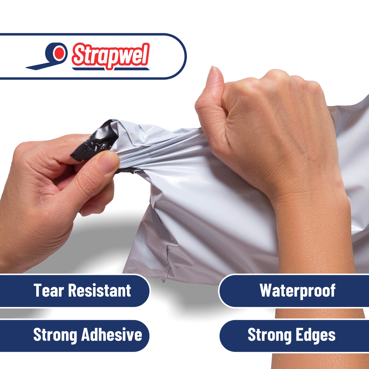 100 Pack 10x13 Self-Seal Poly Mailers - Tear-Resistant Waterproof Shipping Envelopes